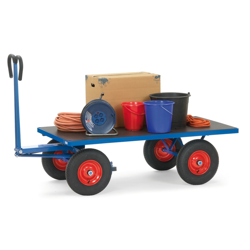 Číslo obrázku produktu 2: Ruční plošinový vozík fetra® bez bočnic, ložná plocha Š x H 1000 x 2000 mm, nosnost 1250 kg, vzduchem plněné pneumatiky