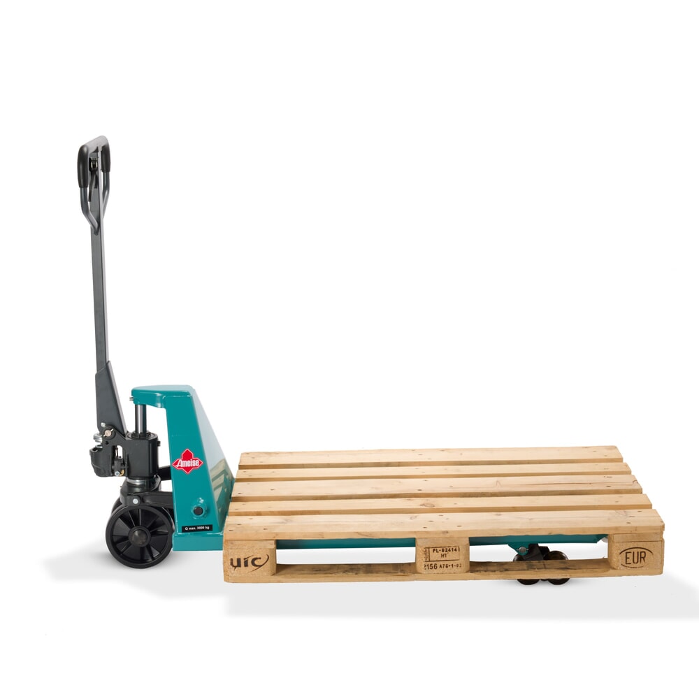 Číslo obrázka výrobku 7: Ručný paletový vozík Ameise® PTM 3.0, nosnosť 3 000 kg, dĺžka vidlíc 1150 mm, polyuretán, tandemové kolieska