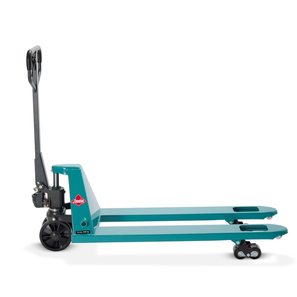 Číslo obrázka výrobku 8: Ručný paletový vozík Ameise® PTM 3.0, nosnosť 3 000 kg, dĺžka vidlíc 1150 mm, polyuretán, tandemové kolieska