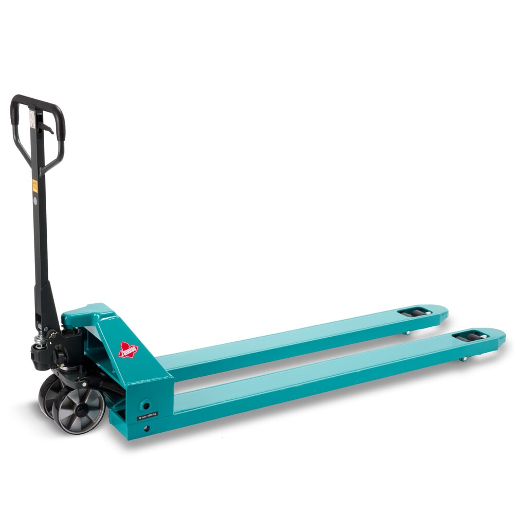 Obrázok výrobku: Ručný paletový vozík Ameise® PTM 3.5, nosnosť 3500 kg, dĺžka vidlíc 1800 mm, polyuretán, tandemové kolieska