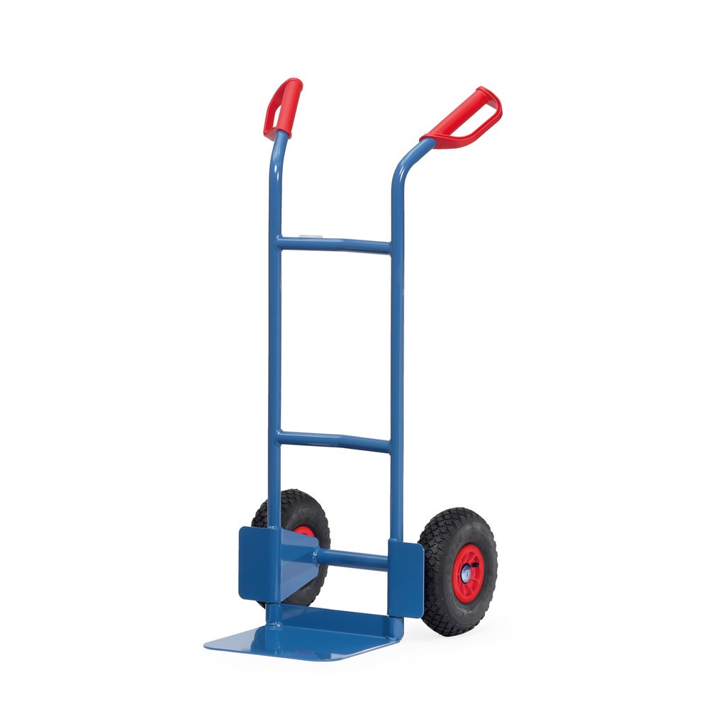 Obrázek produktu: Stohovací vozík fetra®, výška 1 150 mm, nosnost 200 kg, lopata ŠxH 320 x 250 mm, jednoduchý, vzduchové pneumatiky