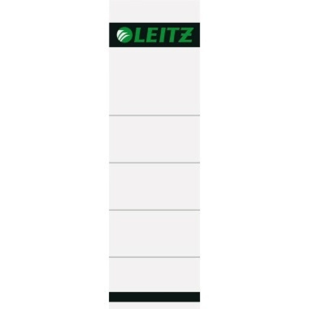 Leitz Einsteckrückenschild 16070085 kurz/breit Karton gr 10 St./Pack. Produktabbildung: Leitz Einsteckrückenschild 16070085 kurz/breit Karton gr 10 St./Pack.
