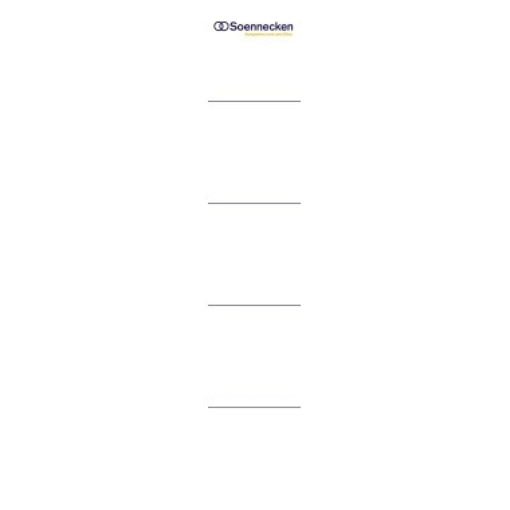 Produktabbildung: Soennecken Einsteckrückenschild 3371 schmal/kurz weiß 10 St./Pack.