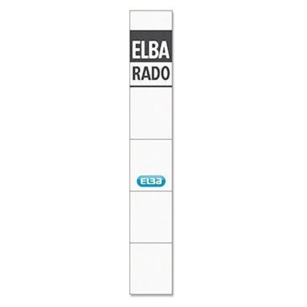 Produktabbildung: ELBA Einsteckrückenschild 100420961 kurz/schmal weiß 10 St./Pack.