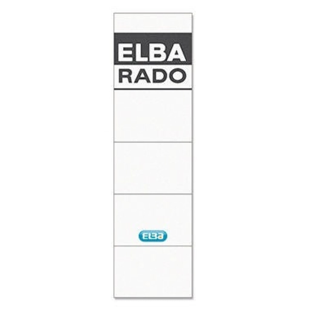 ELBA Einsteckrückenschild 100420960 kurz/breit weiß 10 St./Pack. Produktabbildung: ELBA Einsteckrückenschild 100420960 kurz/breit weiß 10 St./Pack.