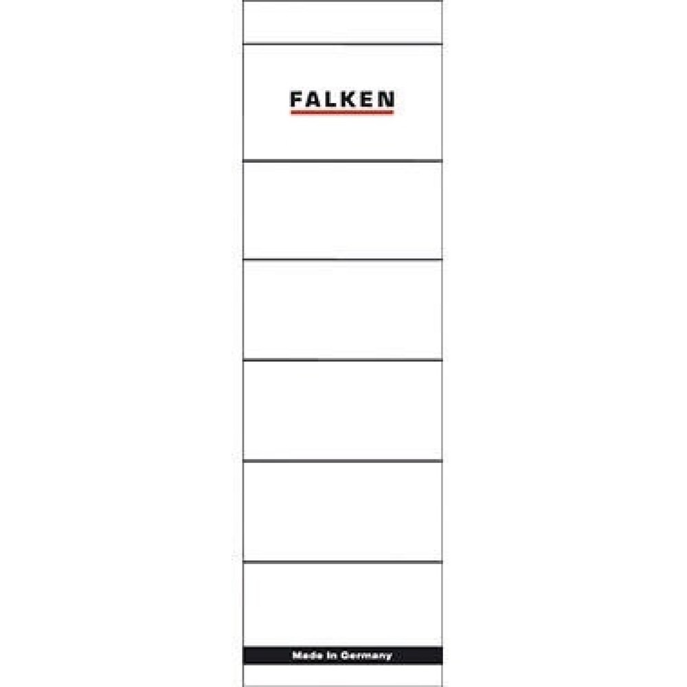 Produktabbildung: Falken Ordnerrückenschild 80039266 breit/kurz weiß 10 St./Pack.