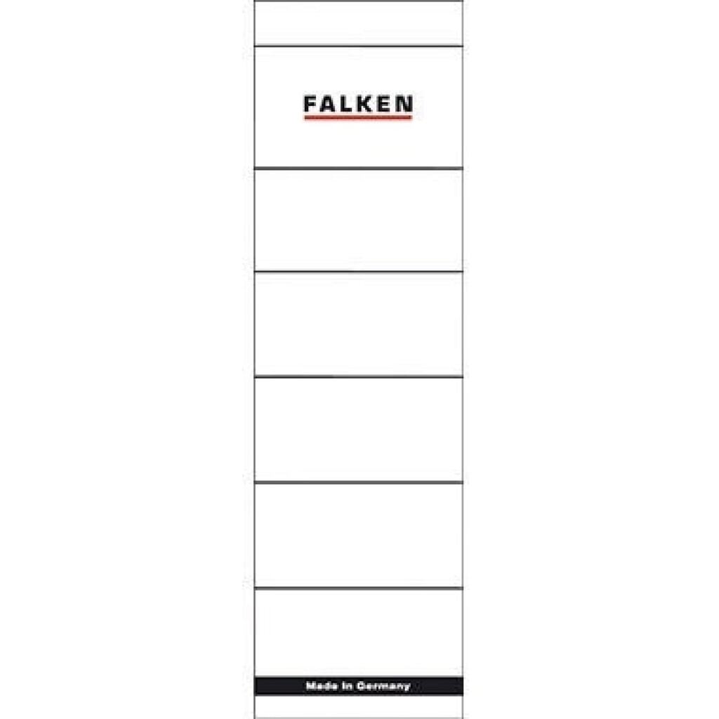 Produktabbildung: Falken Ordnerrückenschild 80039266 breit/kurz weiß 10 St./Pack.