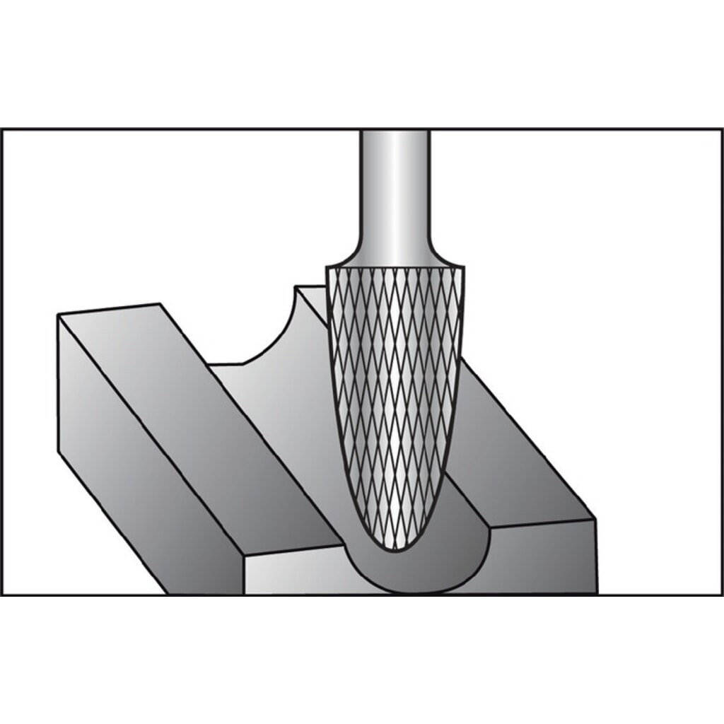 Produktabbildung Nr. 3: RUKO Frässtift RBF, Hartmetall Blank, Ø 6 mm Kopflänge 18 mm Schaft-Ø 6 mm, Verzahnung KVZ 4