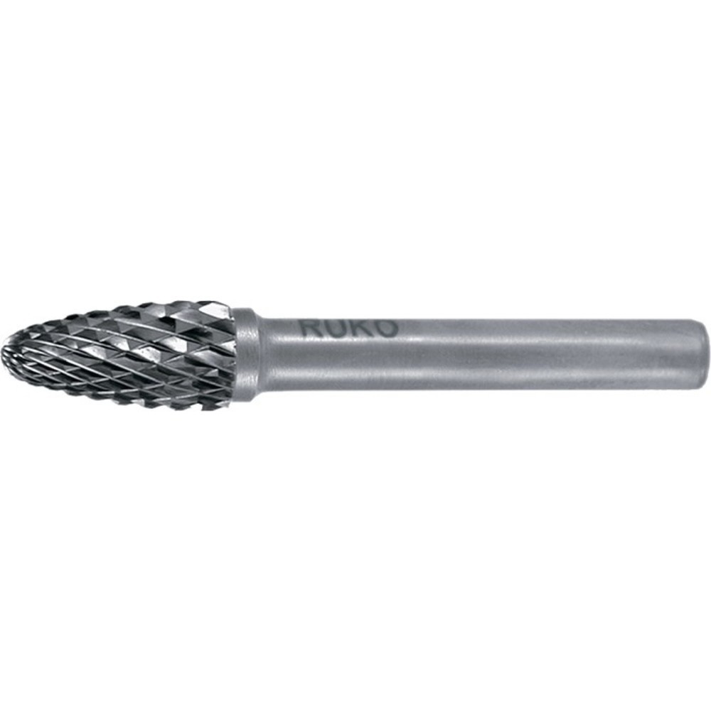 Produktabbildung: RUKO Frässtift RBF, Hartmetall Blank, Ø 10 mm Kopflänge 20 mm Schaft-Ø 6 mm, Verzahnung KVZ 4