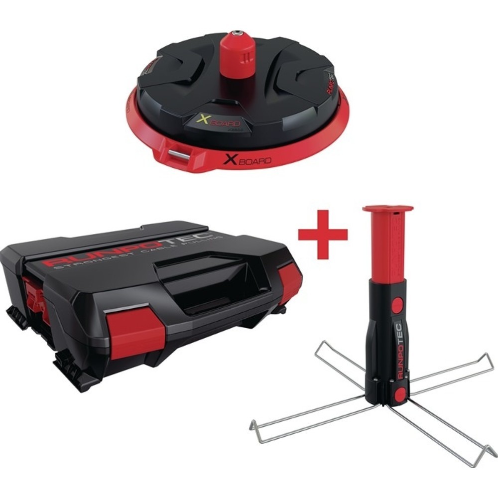 Produktabbildung Nr. 1: RUNPOTEC Kabelabroller XB300, Durchmesser 300 mm, mit Multifunktionsdorn, Tragfähigkeit 300 kg