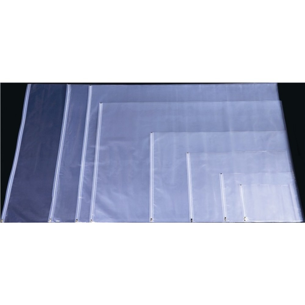 N° de l'image du produit 1 : Pochette de protection pour plans 320 x 440 mm fermeture coulissante 2-côté tran