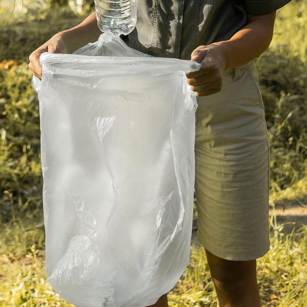 N° de l'image du produit 3 : Sac poubelle l.330/310xL750 mm 60 l 25 µm blanc 10 pièces/sachet