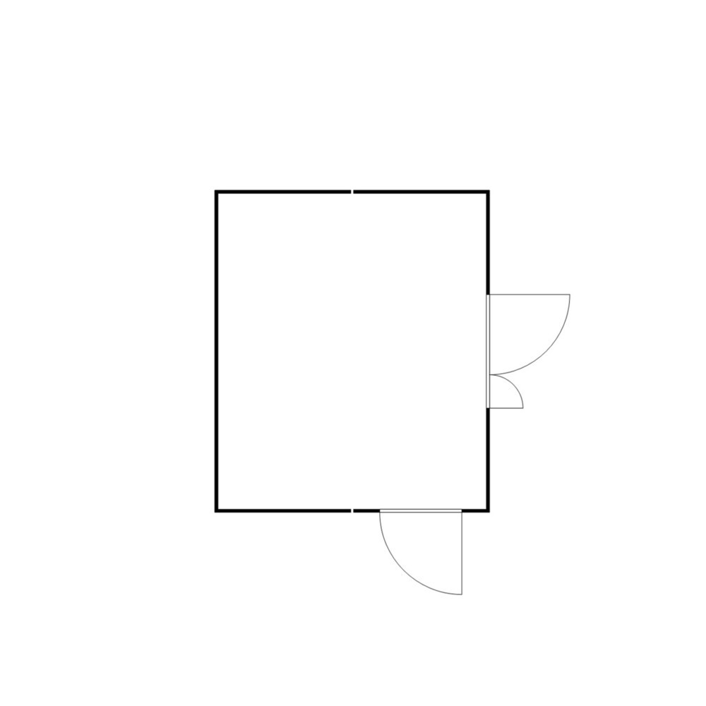 N° de l'image du produit 2 : Combinaison de conteneur de matériaux FLADAFI®, isolé, 20 m², avec sol isolé, haut. x larg. x prof. 2 500 x 5 080 x 4 340 mm, Porte à doubles battants (division asymétrique), centrée sur la largeur, porte supplémentaire