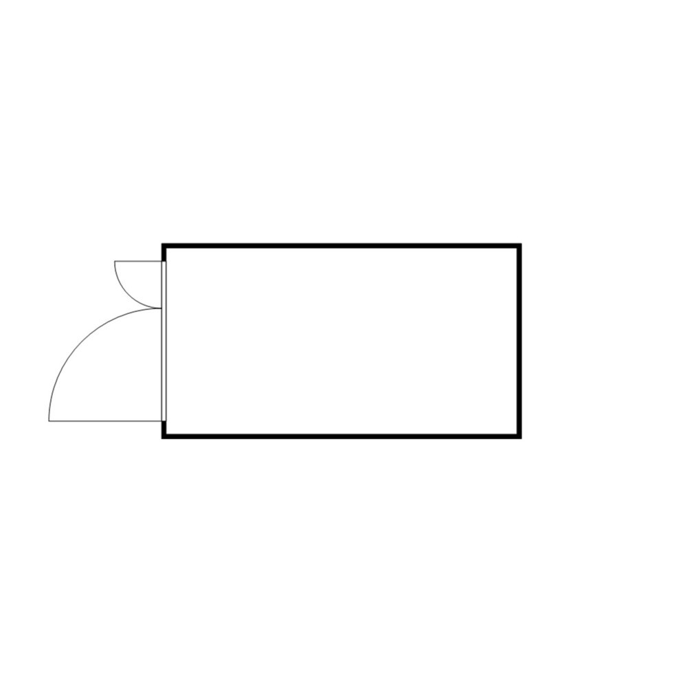 Produktabbildung Nr. 2: SAFE Tank Gefahrstoffcontainer 1350 ALG, Außenaufstellung, verzinkt, montiert, Maße außen 4350x2170x2300 mm, Doppelflügeltür, mittig in Breitseite, Lagerfläche 8 m²