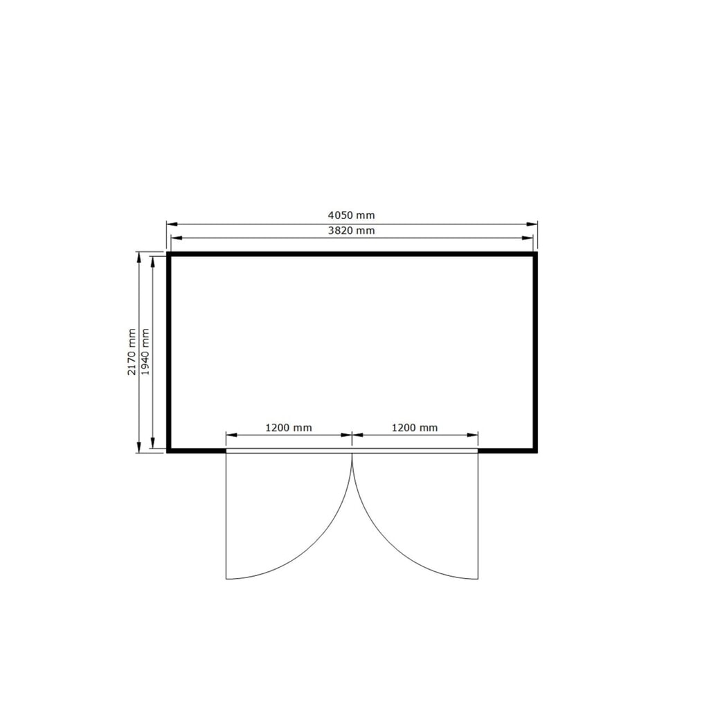 Produktabbildung Nr. 2: SAFE Tank Gefahrstoffcontainer 1350 ALG, isoliert, Außenaufstellung, komplett montiert, kunststoffbeschichtet RAL 9002, Maße außen 4350x2170x2510 mm, Doppelflügeltür, mittig in Breitseite, Lagerfläche 7 m²