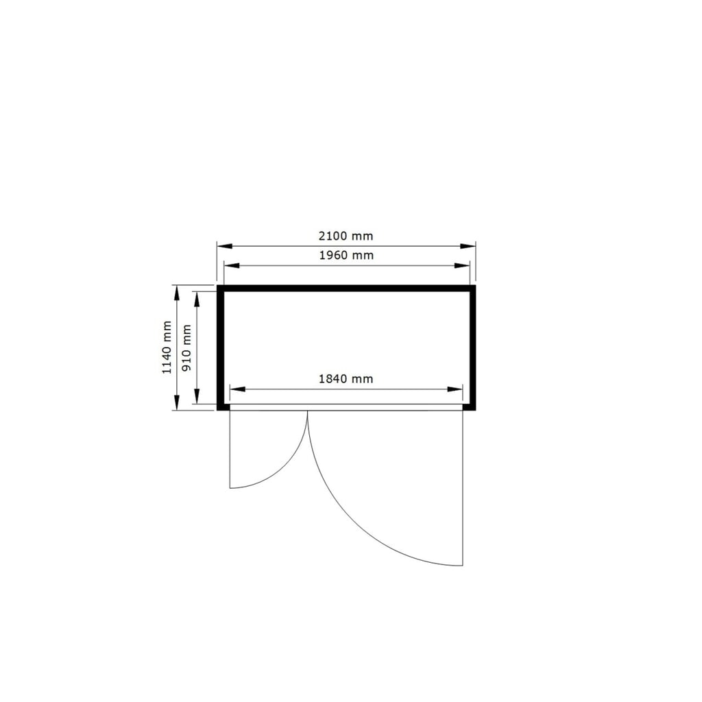 Produktabbildung Nr. 2: SAFE Tank Gefahrstoffcontainer 300 ALG, isoliert Außenaufstellung, komplett montiert, kunststoffbeschichtet RAL 9002, Maße außen 2100x1440x2520 mm, Doppelflügeltür (asymmetrische Teilung), mittig in Breitseite, Lagerfläche 2 m²