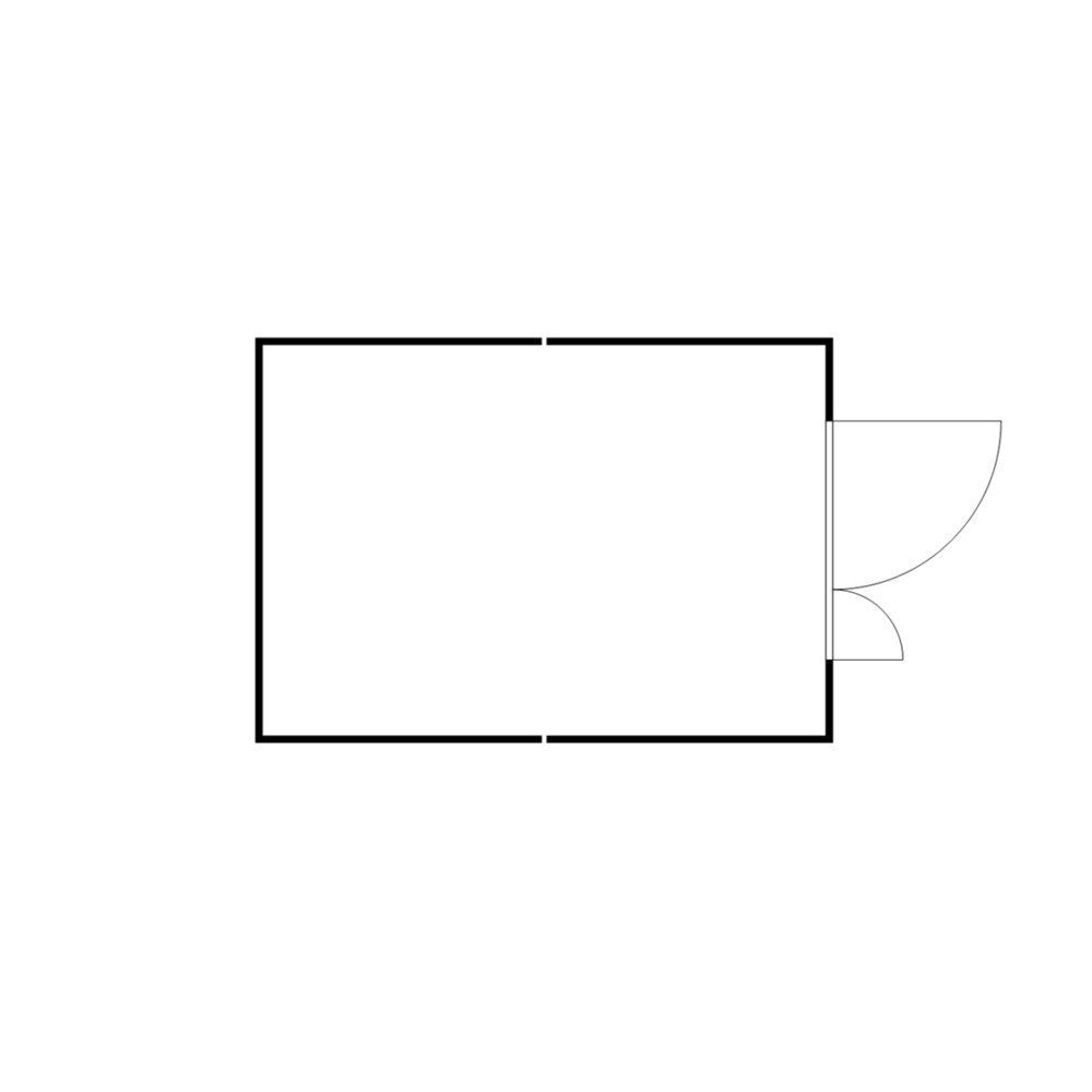 Produktabbildung Nr. 2: SAFE Tank Gefahrstoffcontainer Kombination 2000 ALG, verzinkt, vormontiert, Maße außen 3350x4340x2300 mm, Doppelflügeltür (asymmetrische Teilung), mittig in der kurzen Seite, Lagerfläche 12 m²