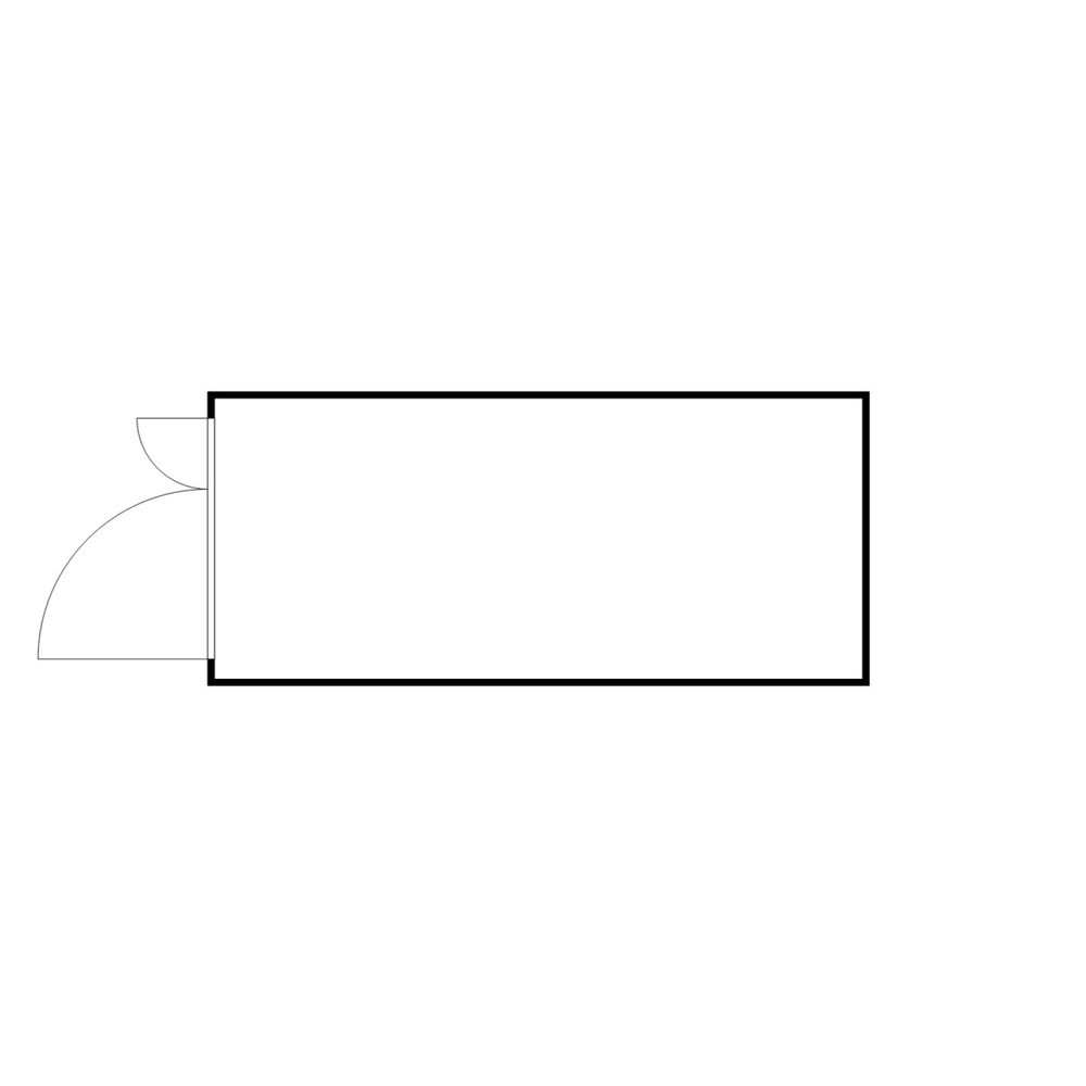 Produktabbildung Nr. 2: SAFE Tank Gefahrstoffcontainer 1700 ALG, Außenaufstellung, verzinkt, montiert, Maße außen 5380x2170x2300 mm, Doppelflügeltür (asymmetrische Teilung), mittig in Stirnseite, Lagerfläche 10 m²