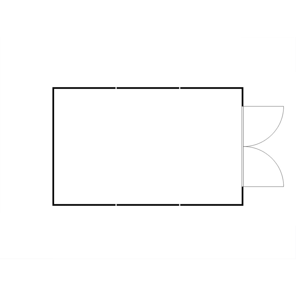 Produktabbildung Nr. 2: SAFE Tank Gefahrstoffcontainer Kombination 3500 WGK 1-3, isoliert, vormontiert, kunststoffbeschichtet RAL 9002, Maße außen 4050x6520x2510 mm, Doppelflügeltür (asymmetrische Teilung), mittig in 4 m Seite, Lagerfläche 24 m²