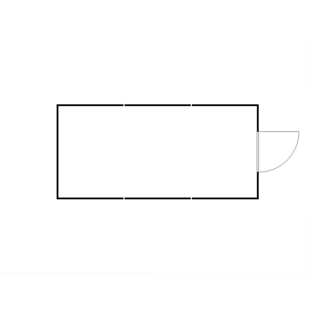 Produktabbildung Nr. 2: FLADAFI® Materialcontainer-Kombination, isoliert, 18 m², mit isolietem Boden, HxBxT 2.500 x 3.050 x 6.520 mm, Einzelflügeltür, mittig in Stirnseite