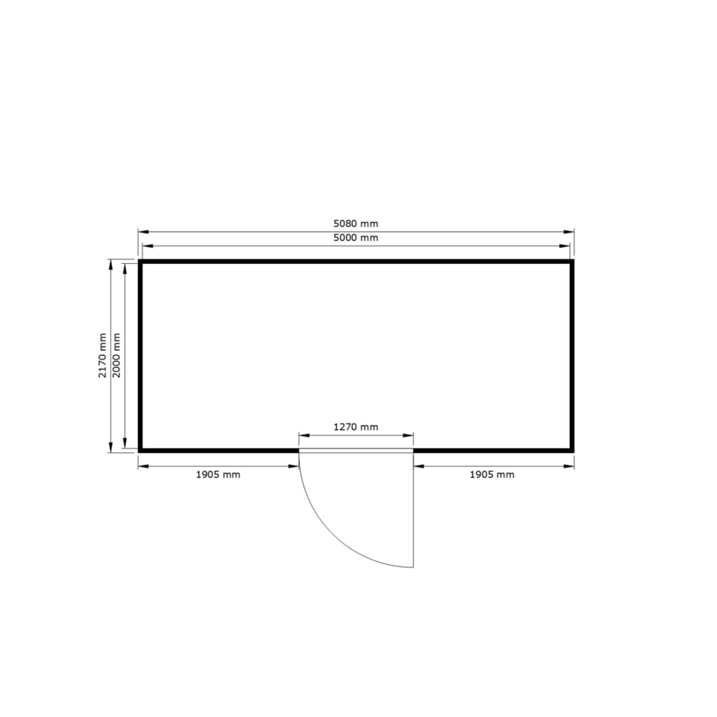SAFE Tank Gefahrstoffcontainer 1700 WGK, verzinkt, montiert, Innen- und Außenaufstellung, Maße außen 5080x2170x2300 mm, Einzelflügeltür, mittig in Breitseite, Lagerfläche 10 m² Produktabbildung Nr. 2: SAFE Tank Gefahrstoffcontainer 1700 WGK, verzinkt, montiert, Innen- und Außenaufstellung, Maße außen 5080x2170x2300 mm, Einzelflügeltür, mittig in Breitseite, Lagerfläche 10 m²