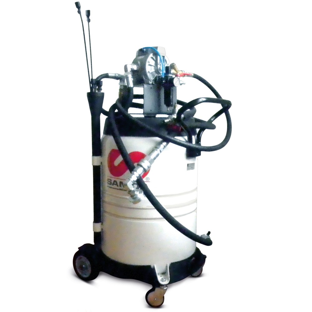 Produktabbildung: SAMOA-HALLBAUER Altölabsaugwagen EZP 100, inkl. 100 l Sammelbehälter, Doppelmembranpumpe, Absaugsonden-Set