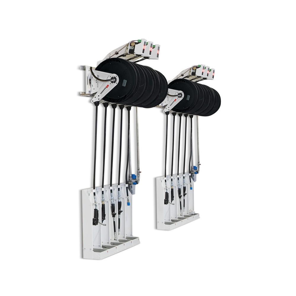Produktabbildung Nr. 2: SAMOA-HALLBAUERSchlauchaufroller, offen, mit Elektronik-Handdurchlaufzähler, Schlauchlänge 10 m, Gewinde 1/2"