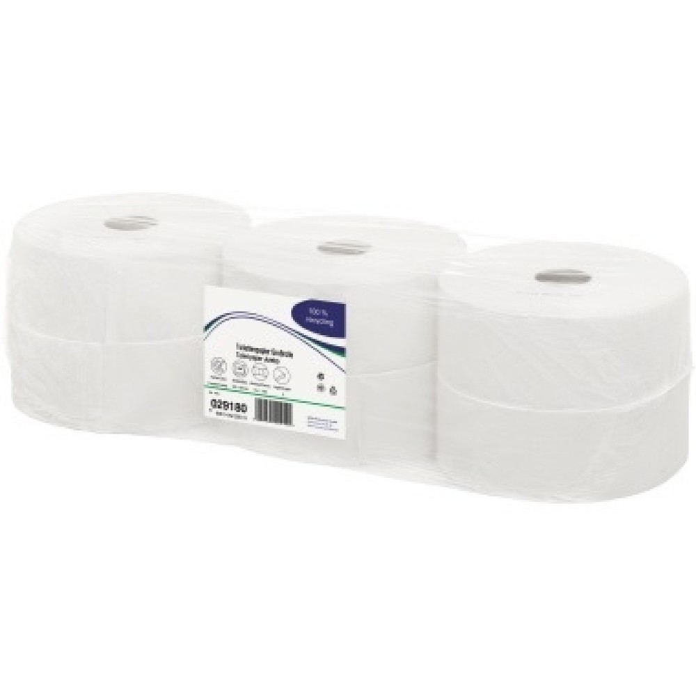 Produktabbildung: Satino Toilettenpapier Jumborolle 029180 2-lagig hochweiss