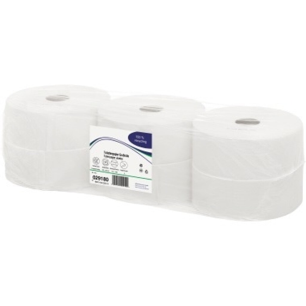 Satino Toilettenpapier Jumborolle 029180 2-lagig hochweiss Produktabbildung: Satino Toilettenpapier Jumborolle 029180 2-lagig hochweiss