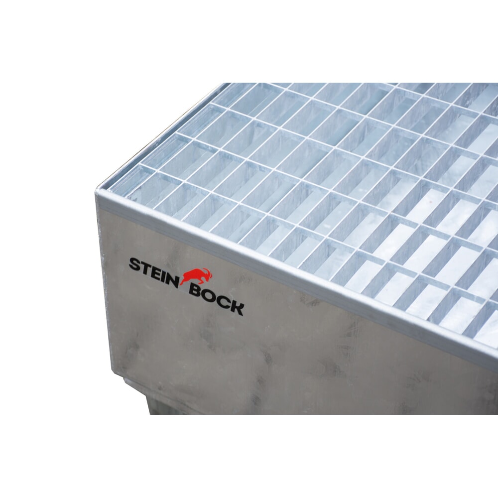 Číslo obrázku produktu 2: Steinbock® ocelová sběrná vana pro sudy o objemu 200 litrů, pojízdná, žárově pozinkovaná