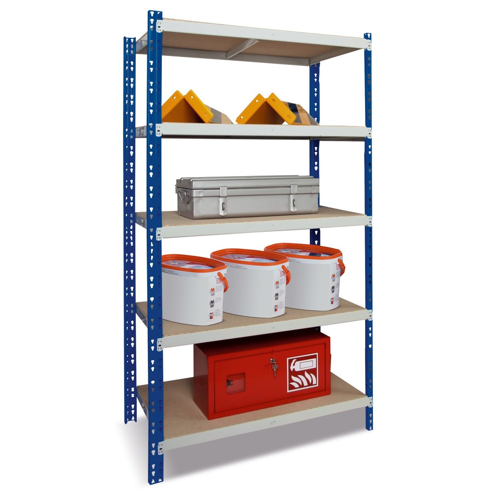 Immagine del prodotto: Scaffalatura a ripiani blu genziana, portata per piano di 300 kg, AxLxP 1.800 x 1.000 x 600 mm