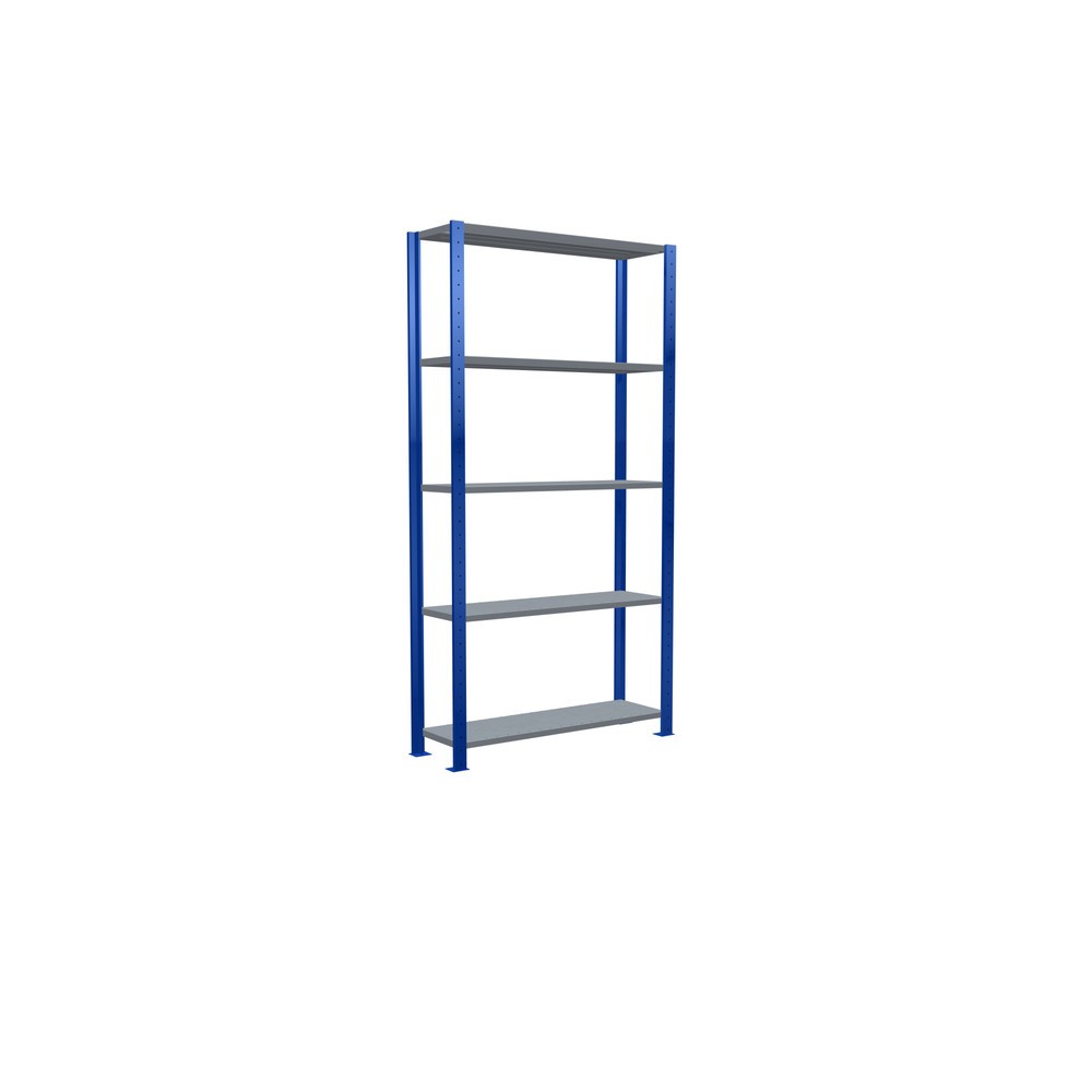 Immagine del prodotto n. 5: Scaffalatura a ripiani SCHULTE, blu genziana/zincato con 5 fondi in lamiera d'acciaio, portata per piano di 150 kg, AxLxP 2.000 x 1.060 x 336 mm