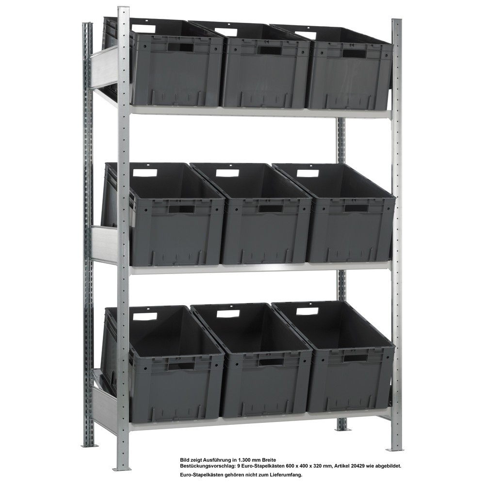 Immagine del prodotto: Scaffalatura inclinata SCHULTE, campata base MULTIplus 150, 2000 x 1000 x 600 mm