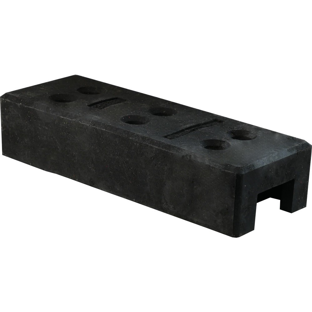 Illustration du produit: Schake Pied de clôture de chantier, plastique recyclé, 6 trous, 20 kg