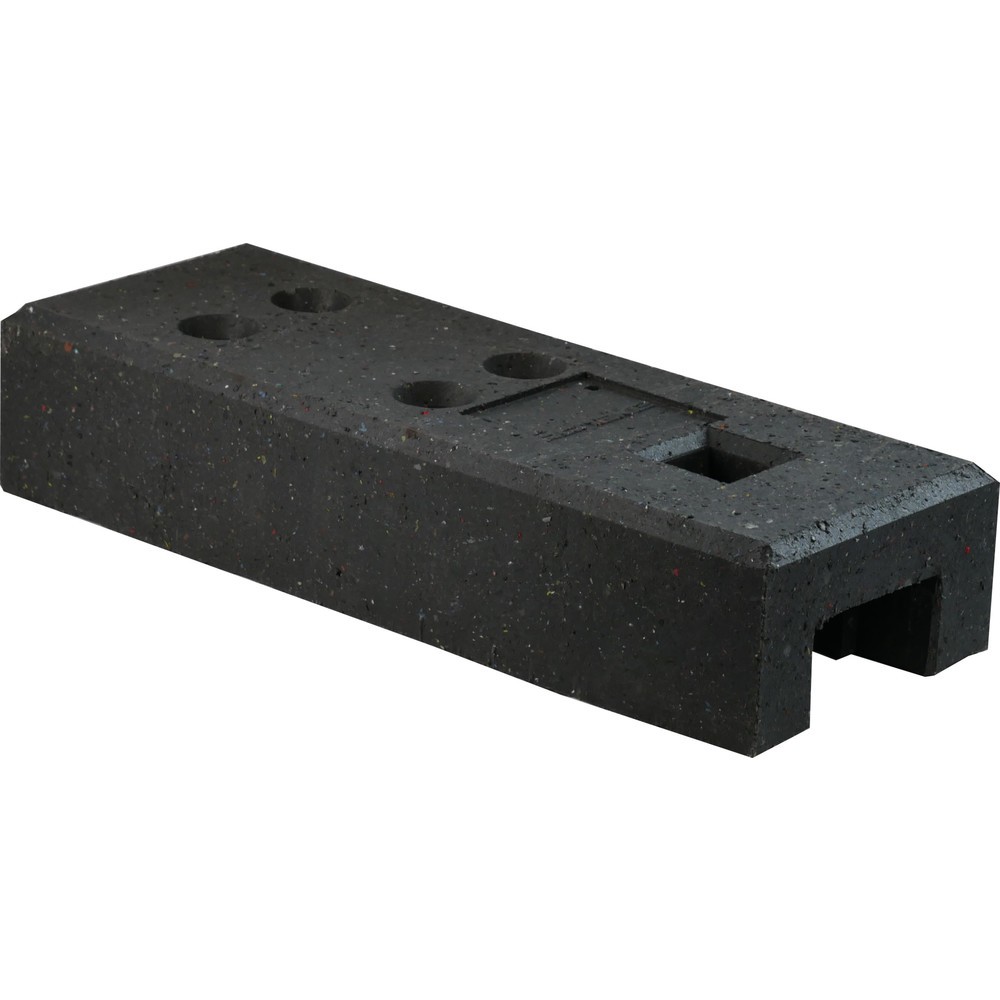 Illustration du produit: Schake Pied de clôture de chantier, plastique recyclé, 4 trous + 1 puits, 20 kg