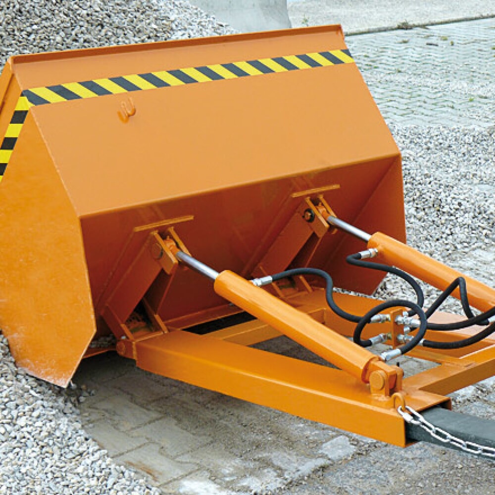 Productafbeelding nr. 2: Schepbak Eichinger® met hydraulisch kantelmechanisme, 1.600 kg, 500 liter zuiver oranje