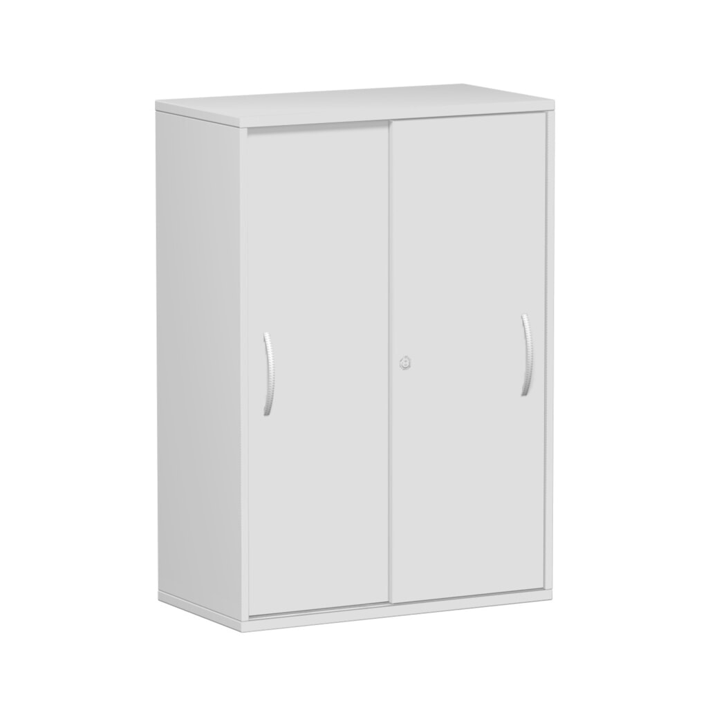 Schiebetürschrank Lissabon, 3 OH, lichtgrau Produktabbildung: Schiebetürschrank Lissabon, 3 OH, lichtgrau