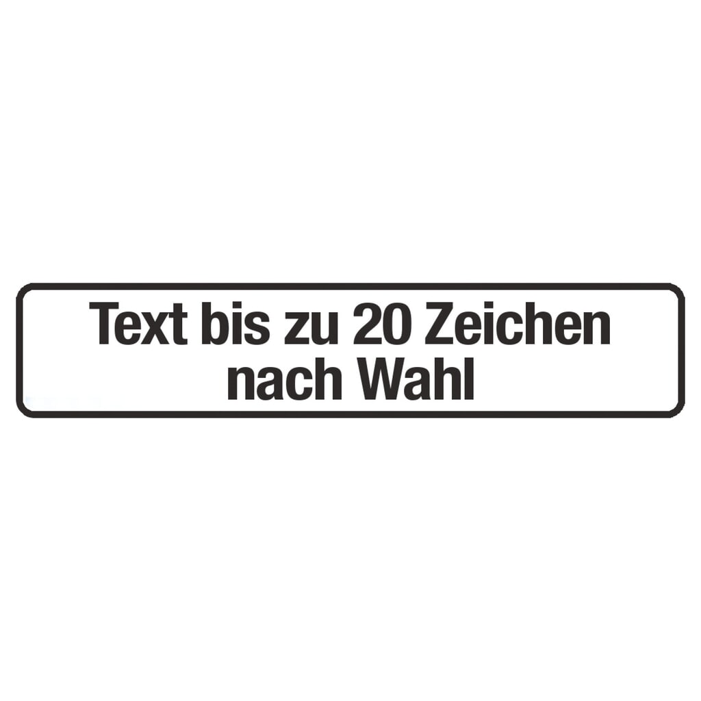 SafetyMarking® Schild, Text nach Wunsch, bis zu 20 Zeichen, HxB 110 x 520 mm, Alu Produktabbildung: SafetyMarking® Schild, Text nach Wunsch, bis zu 20 Zeichen, HxB 110 x 520 mm, Alu