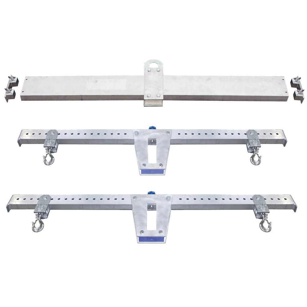 Produktabbildung Nr. 2: SCHILLING Alu-Lasttraverse in H-Bauweise, mit 4 Sicherheitshaken, Hauptträger 2 m, Querträger 2 m, TK 1.000 kg