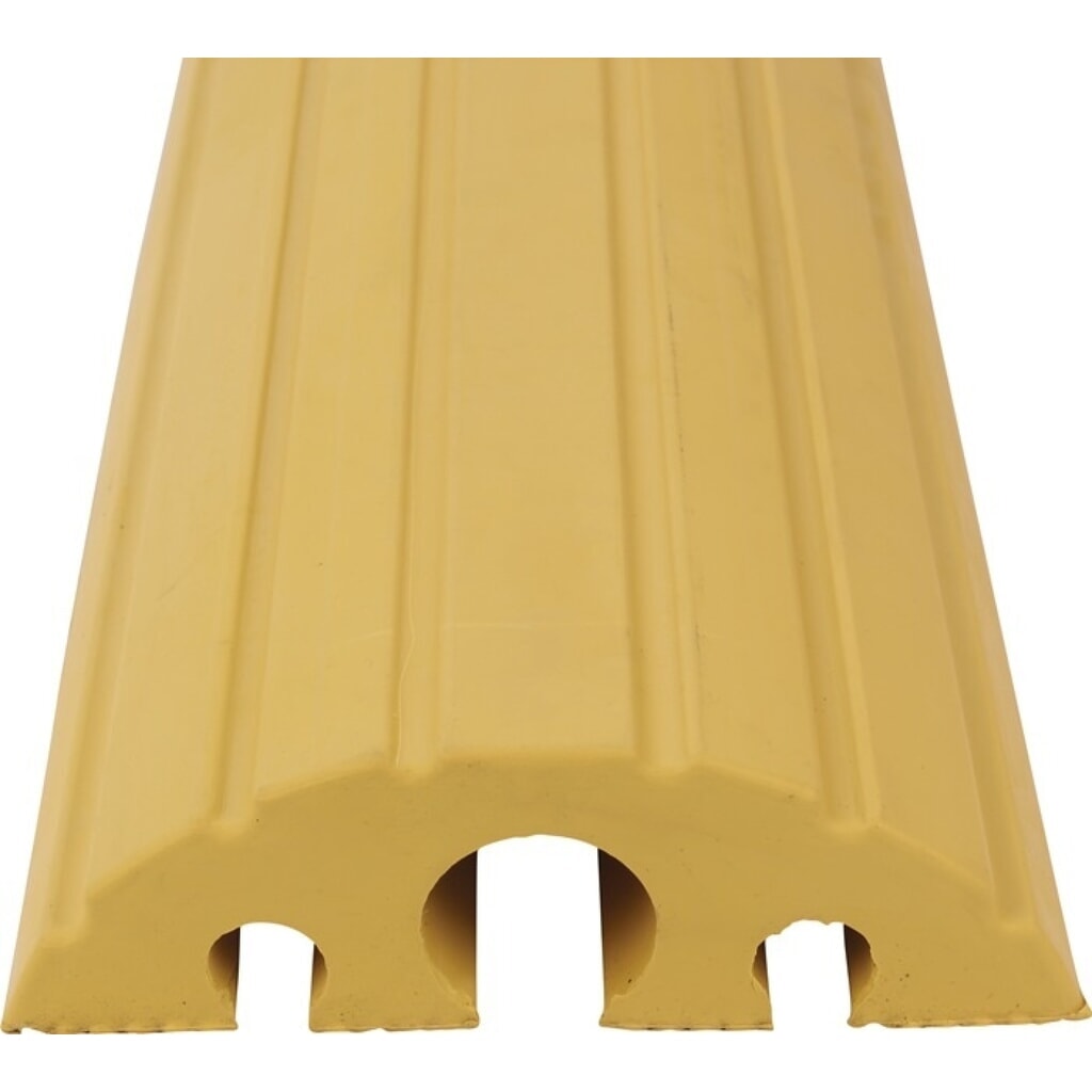 Schlauch- und Kabelbrücke, Vollgummi gelb, L1200xB210xH65mm Produktabbildung: Schlauch- und Kabelbrücke, Vollgummi gelb, L1200xB210xH65mm