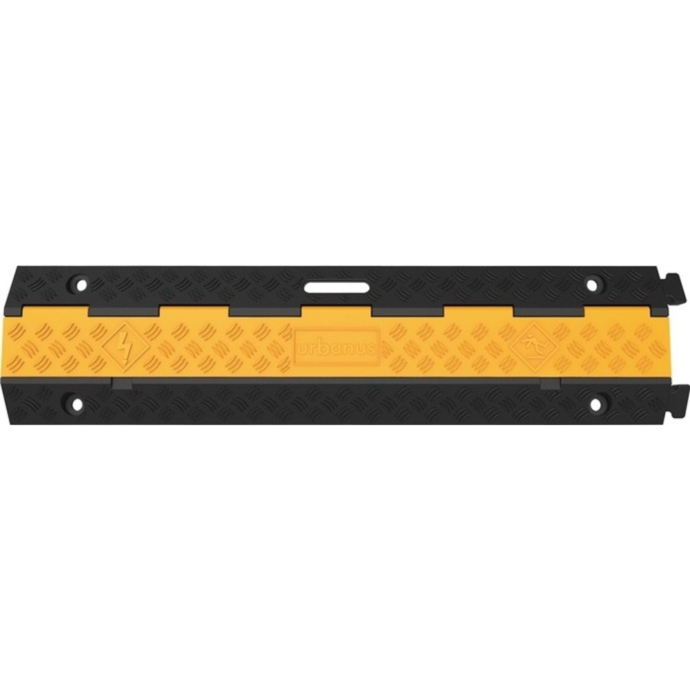 Produktabbildung: Schlauch- und Kabelbrücke, Gummi schwarz/gelb, L980xB240xH45mm, 2 Kanäle