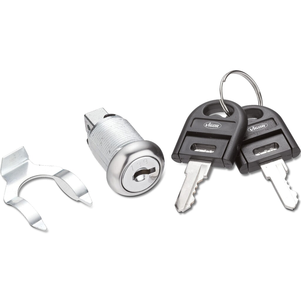 Produktabbildung: Schloss für VIGOR® Werkzeugwagen und Werkbänke, inkl. 2 Schlüssel