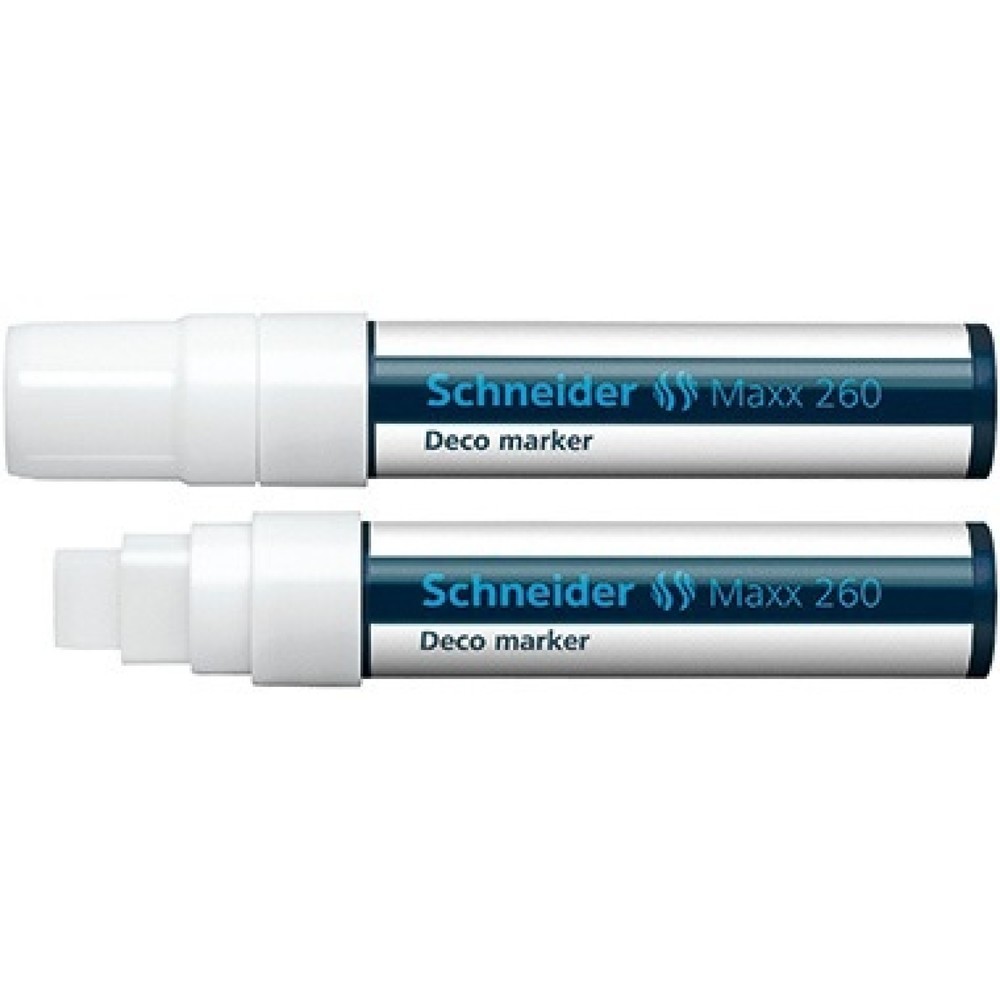 Produktabbildung: Schneider Kreidemarker Maxx 260 126049 Keilspitze 5+15mm weiß