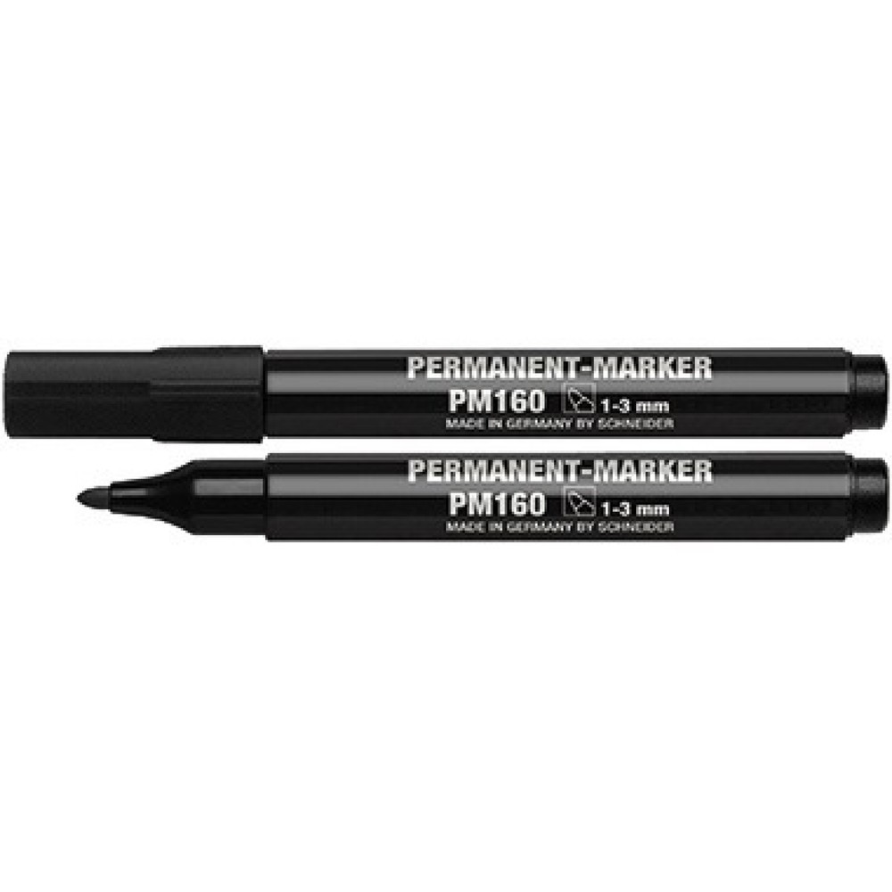 Produktabbildung: Schneider Permanentmarker Maxx 160 116001 Rundspitze 1-3mm schwarz