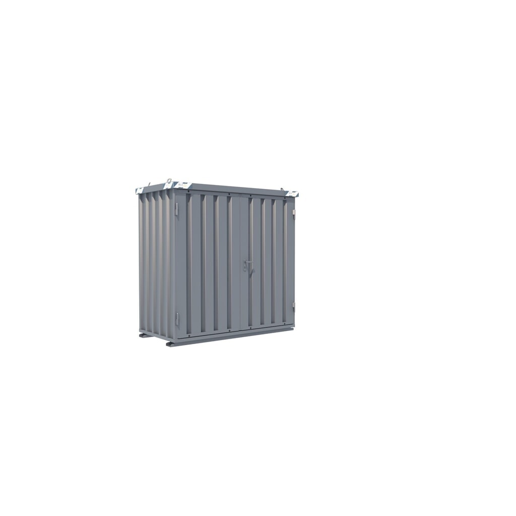 BOS® Schnellbaucontainer, HxBxT 2.100 x 2.100 x 1.100 mm, Tür stirnseitig, 2-flügelig Produktabbildung: BOS® Schnellbaucontainer, HxBxT 2.100 x 2.100 x 1.100 mm, Tür stirnseitig, 2-flügelig