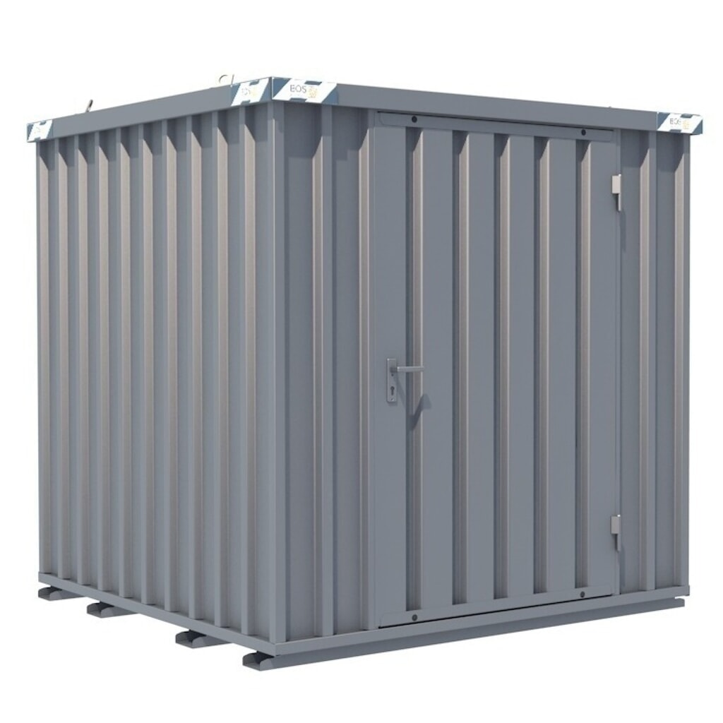 BOS® Schnellbaucontainer, HxBxT 2.100 x 2.100 x 2.100 mm, Tür stirnseitig, 1-flügelig Produktabbildung: BOS® Schnellbaucontainer, HxBxT 2.100 x 2.100 x 2.100 mm, Tür stirnseitig, 1-flügelig