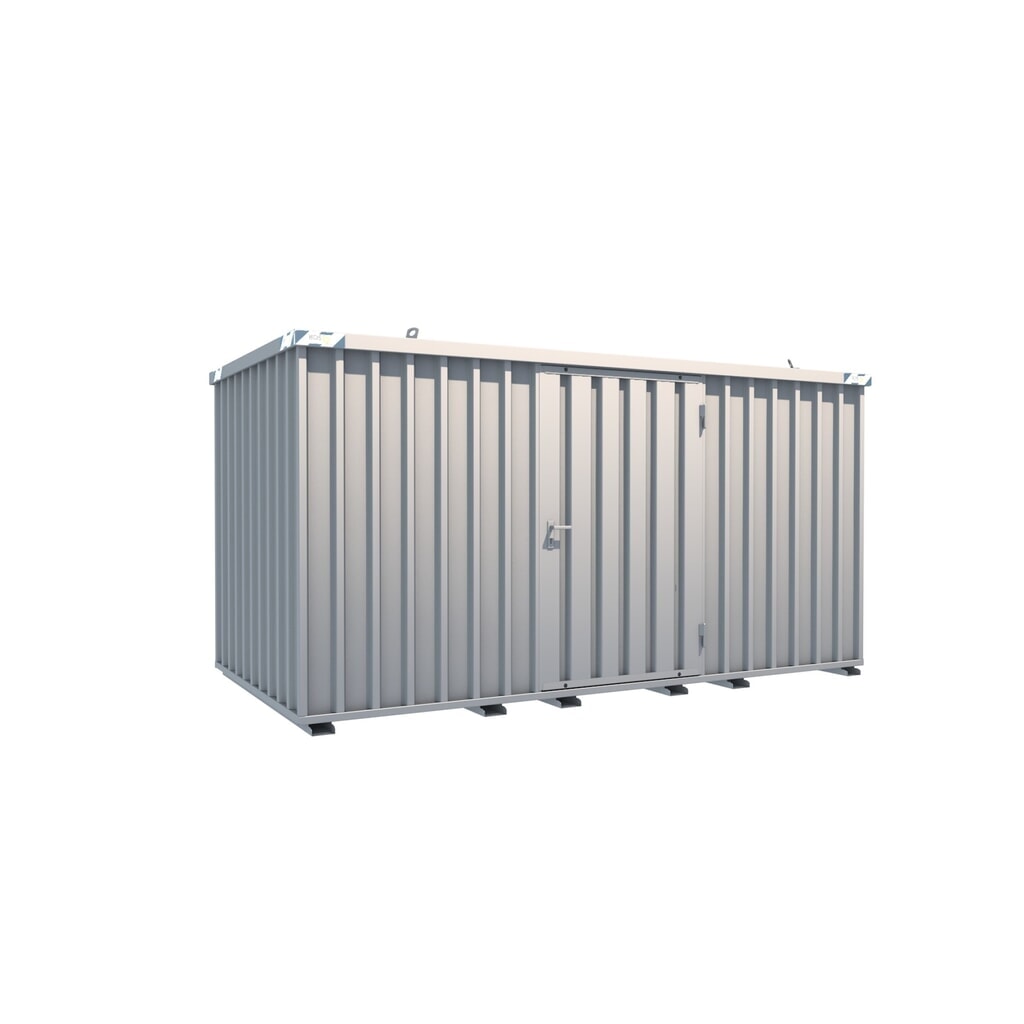 Produktabbildung: BOS® Schnellbaucontainer, HxBxT 2.100 x 2.100 x 4.100 mm, Tür längsseitig, 1-flügelig