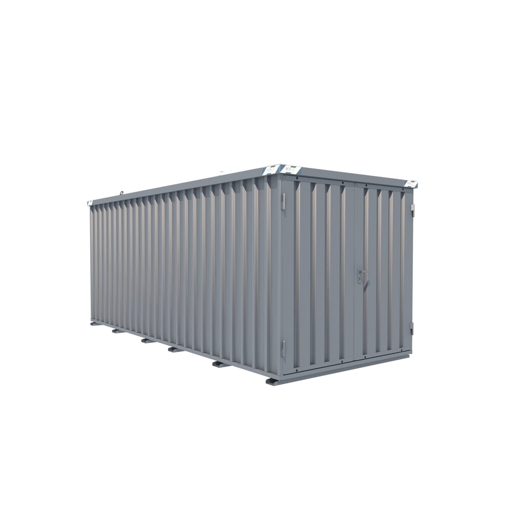 BOS® Schnellbaucontainer, HxBxT 2.100 x 2.100 x 5.100 mm, Tür stirnseitig, 2-flügelig Produktabbildung: BOS® Schnellbaucontainer, HxBxT 2.100 x 2.100 x 5.100 mm, Tür stirnseitig, 2-flügelig