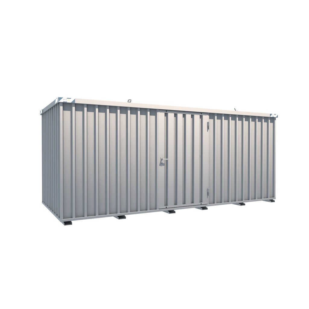 Produktabbildung: BOS® Schnellbaucontainer, HxBxT 2.100 x 2.100 x 5.100 mm, Tür längsseitig, 1-flügelig