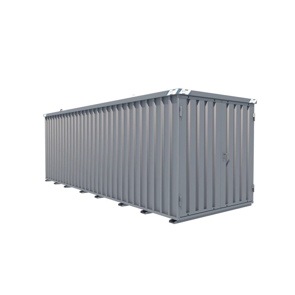 BOS® Schnellbaucontainer, HxBxT 2.100 x 2.100 x 6.100 mm, Tür stirnseitig, 2-flügelig Produktabbildung: BOS® Schnellbaucontainer, HxBxT 2.100 x 2.100 x 6.100 mm, Tür stirnseitig, 2-flügelig